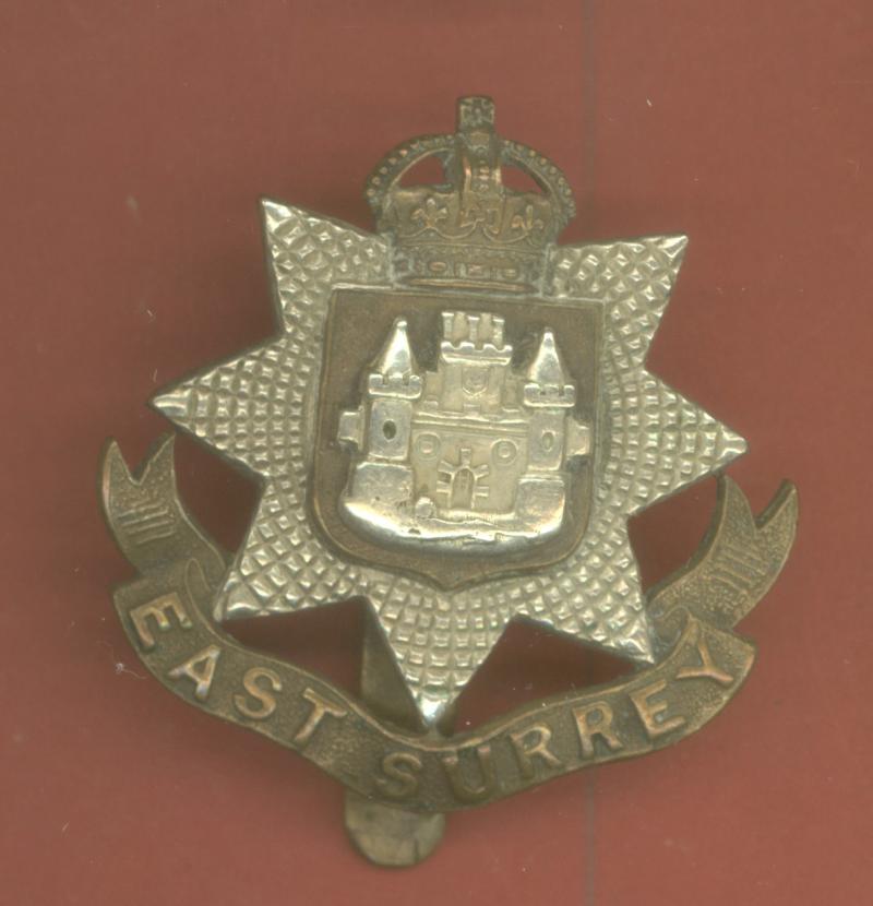 The East Surrey Regiment WW1 OR's cap badge
