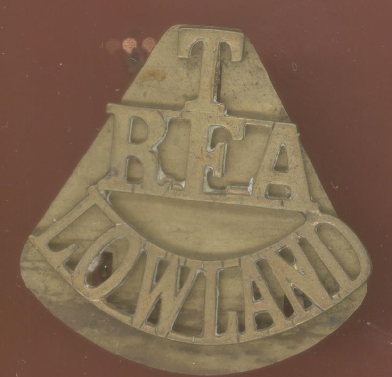 Scottish T / RFA / LOWLAND WW1 shoulder title