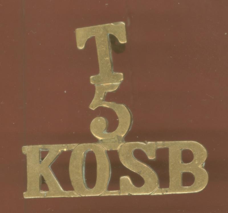 T / 5 / KOSB WW1 shoulder title