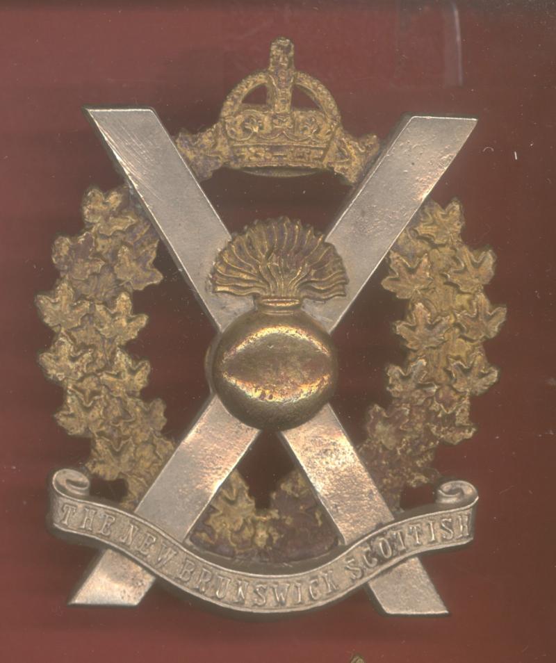 Canadian New Brunswick Scottish WW2 glengarry badge