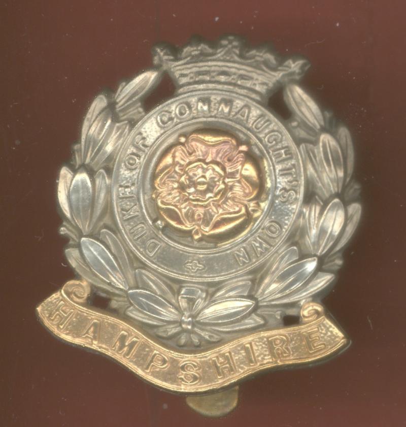 6th Bn. Hampshire Regt Duke of Connaught's Own WW1 capbadge