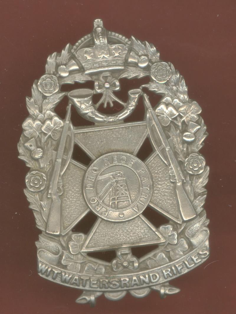 South African Witwatersrand Rifles Edwardian OR's helmet badge