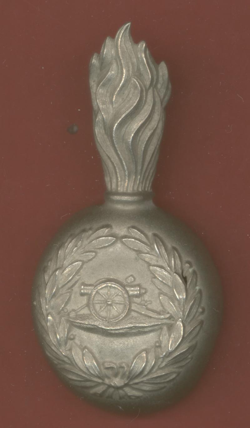 Royal Artillery Volunteers Victorian busby badge & plume holder