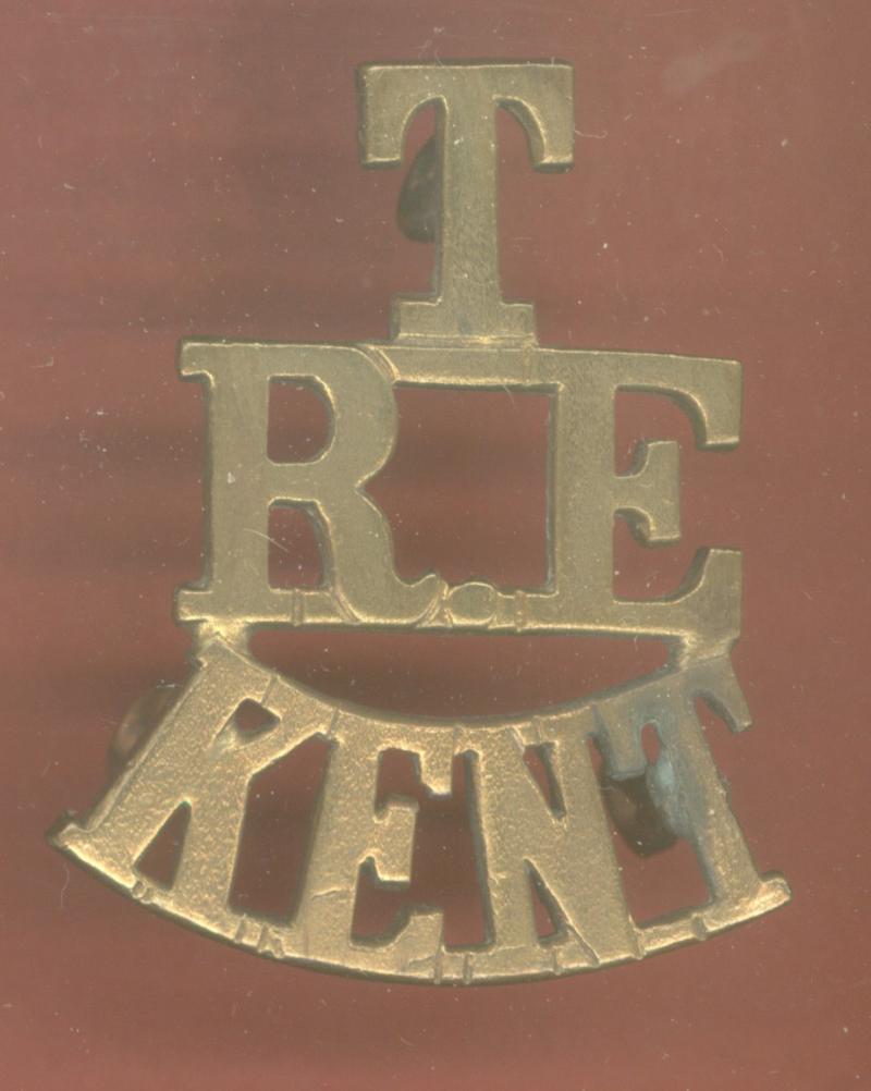 T / RE / KENT WW1 shoulder title