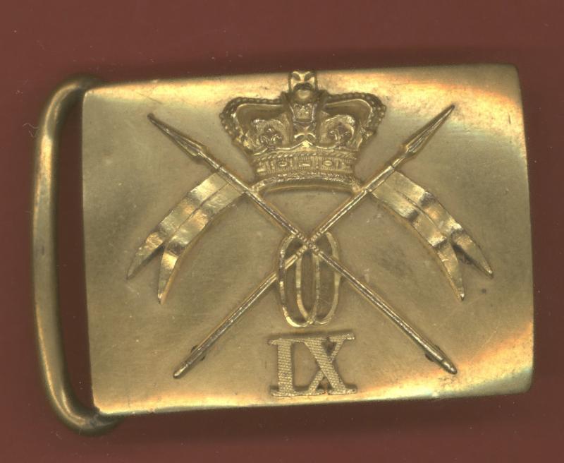 9th Queen's Royal Lancers Victorian Officer's waist belt clasp