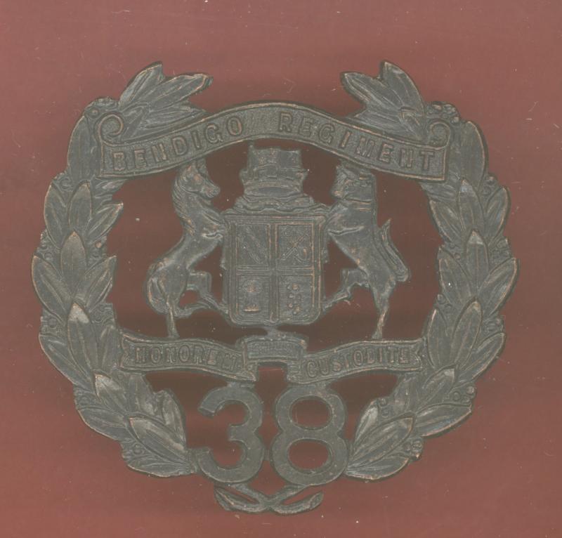 38th Australian Infantry Battalion (Bendigo Regiment) slouch hat badge