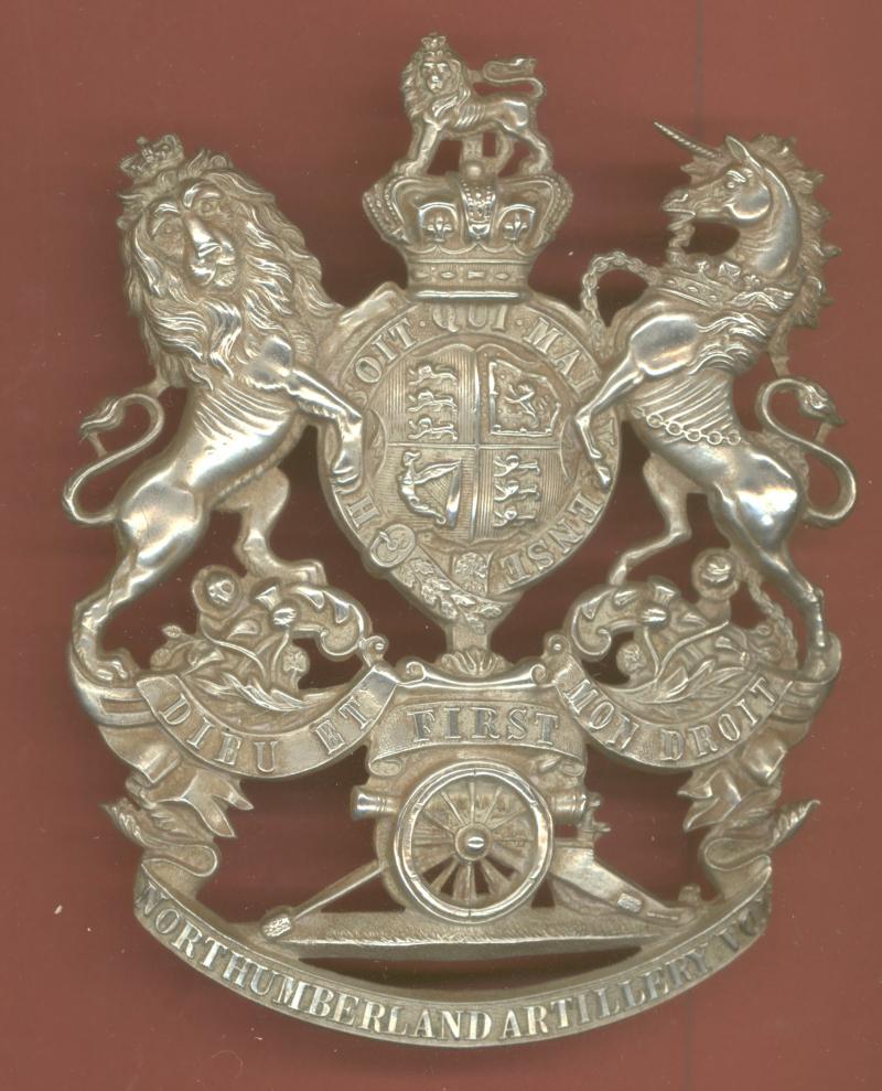 1st Northumberland Artillery Volunteers Victorian helmet plate