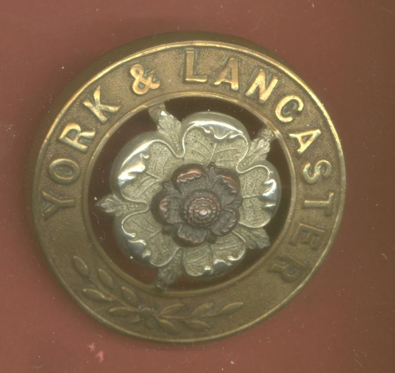 The York & Lancaster Regiment Victorian helmet plate centre
