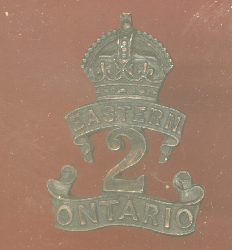 Canadian 2nd Eastern Ontario Bn. WW1 CEF OSD collar badge
