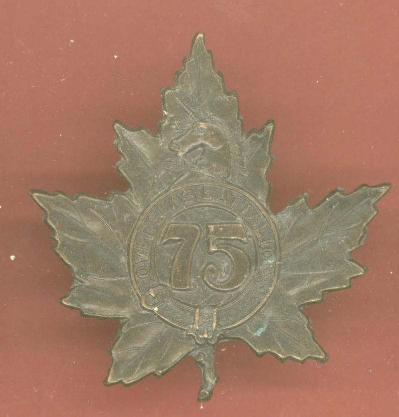 Canadian 75th Toronto Bn. WW1 CEF cap badge