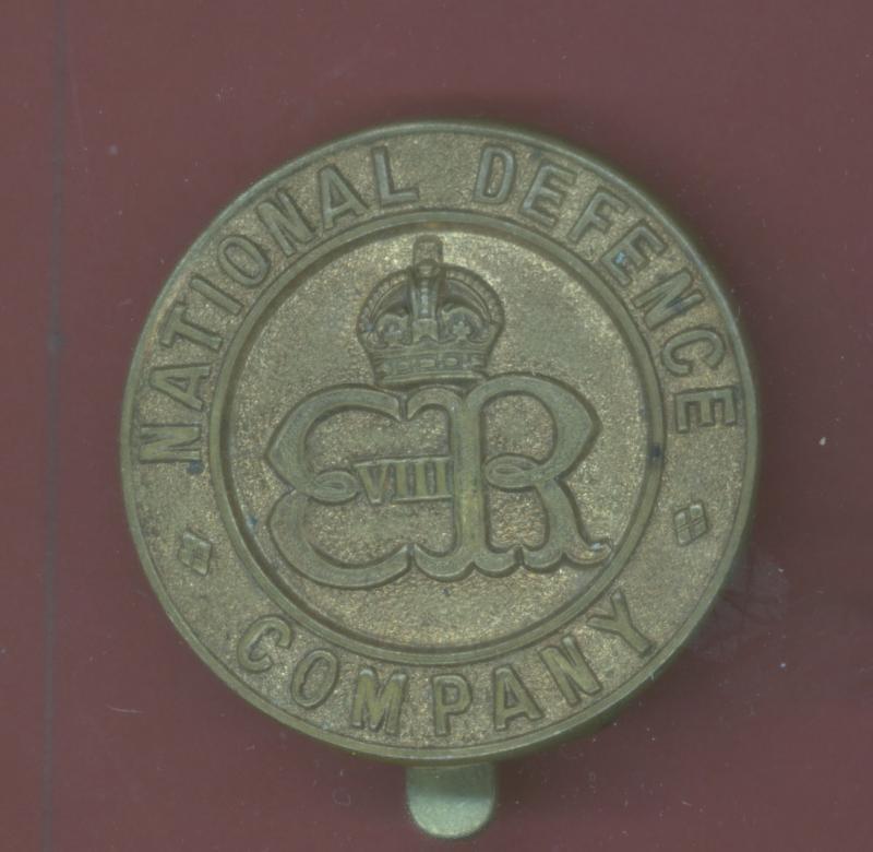 National Defence Company Edward VIII cap badge