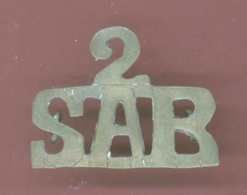 South African 2/SAR 2nd South African Rifles WW1 shoulder title