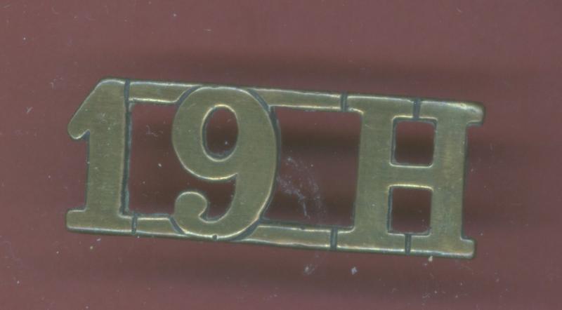 19 H 19th Royal Hussars Q.A.O. WW1 shoulder title