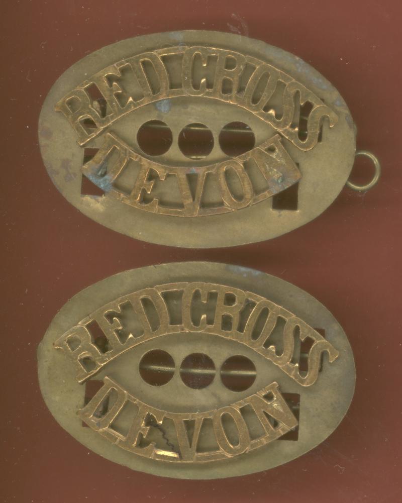 RED CROSS / DEVON shoulder titles