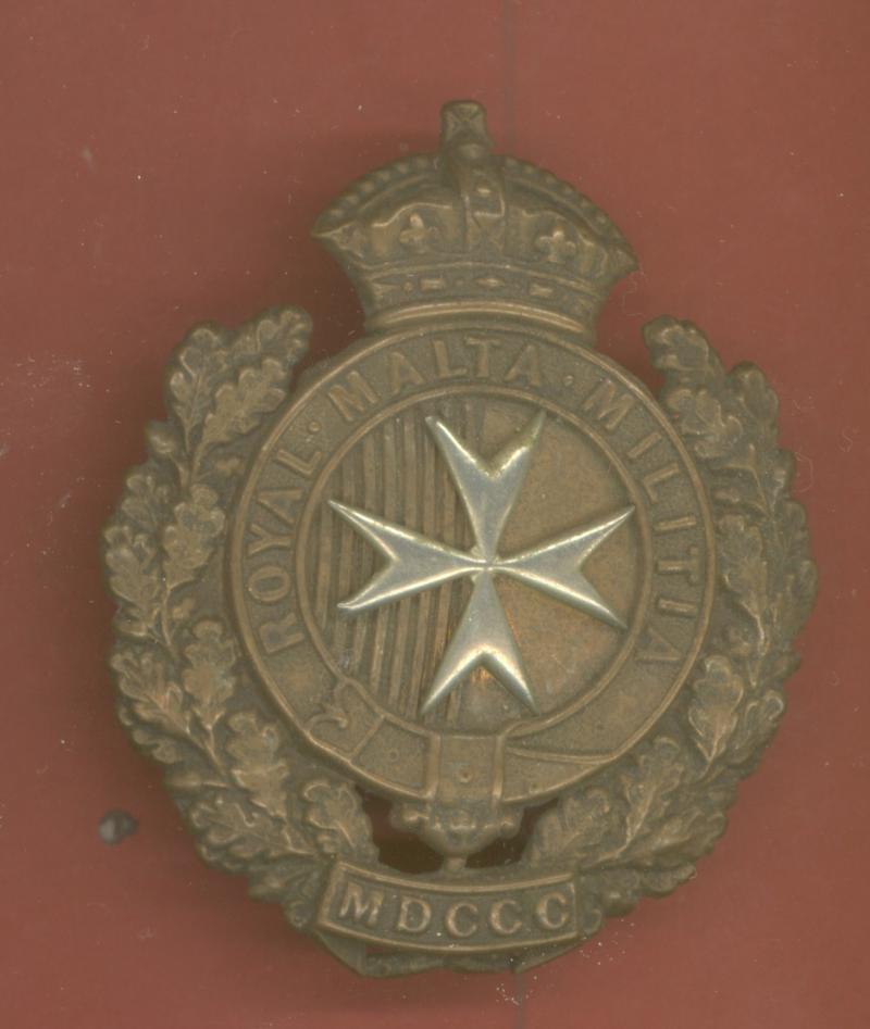 Royal Malta Militia Victorian OR’s cap badge