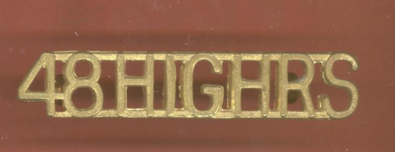 Canadian 48th Highlanders of Canada shoulder title