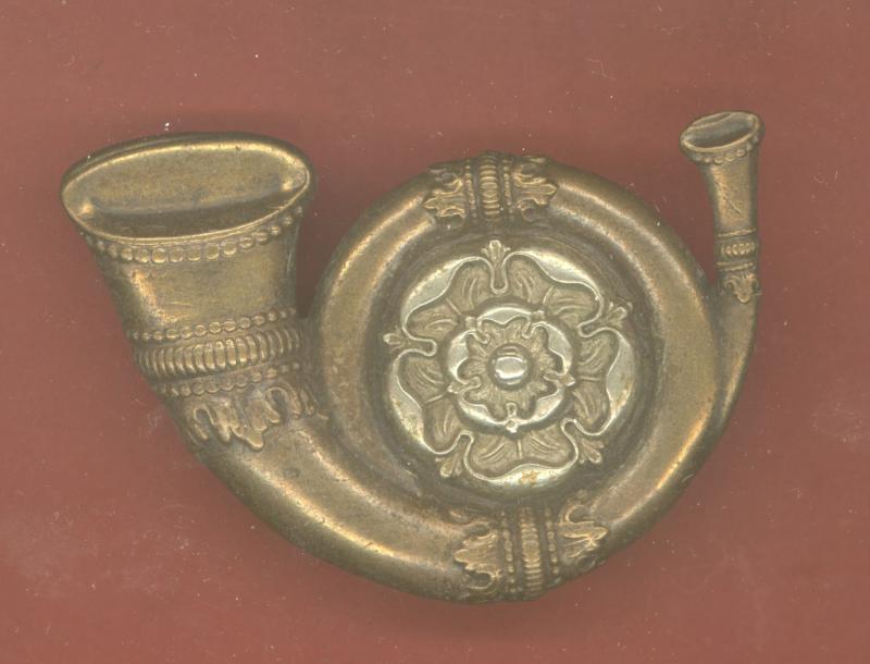 King’s Own Yorkshire Light Infantry Victorian / Edwardian OR’s ‘Smasher hat’ badge.