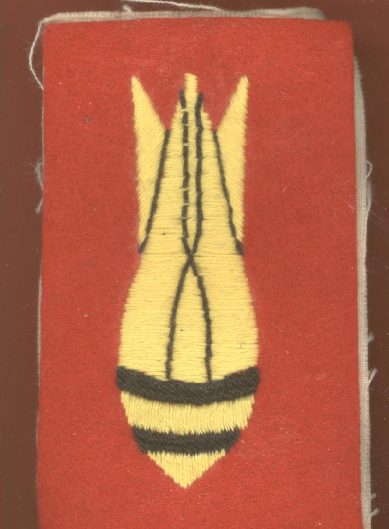 Bomb Disposal Royal Engineers WWII cloth arm badge