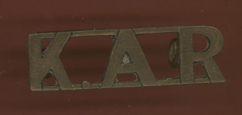 K.A.R. King's African Rifles shoulder title