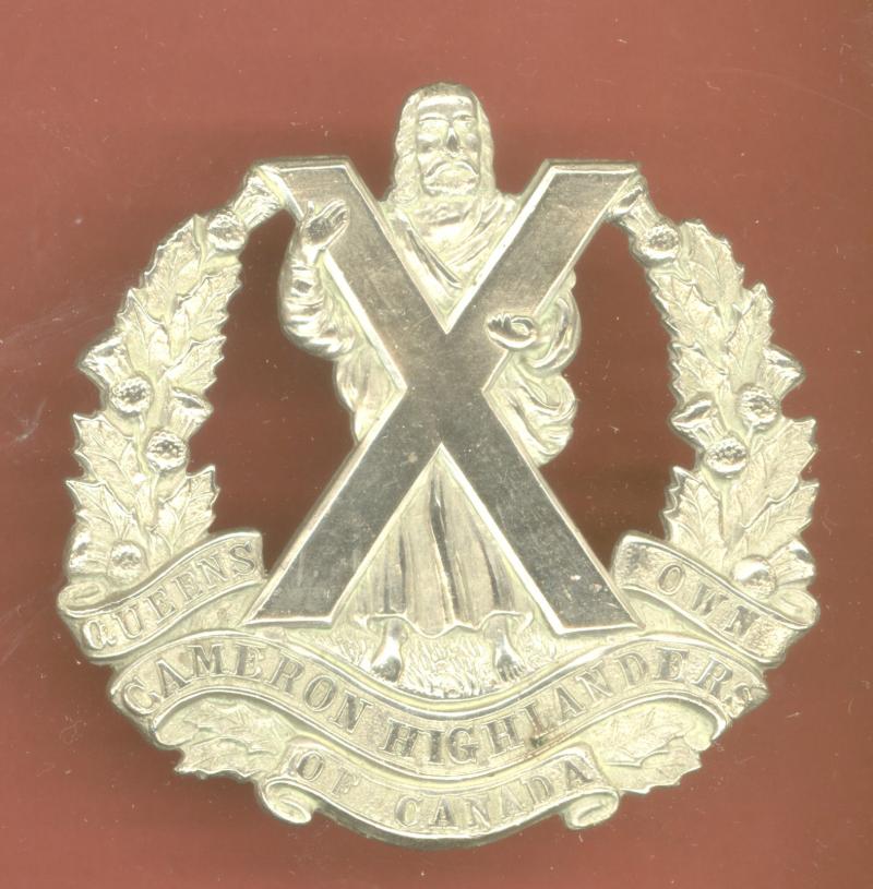 Canadian Queen's Own Cameron Highlanders of Canada glengarry badge