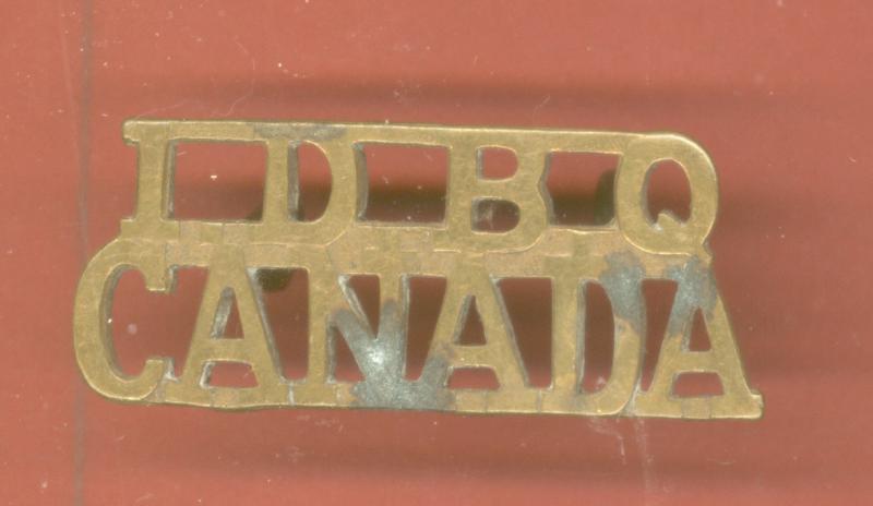 Canadian 1.DBQ 1st Depot Bn. Quebec WW1 CEF shoulder title