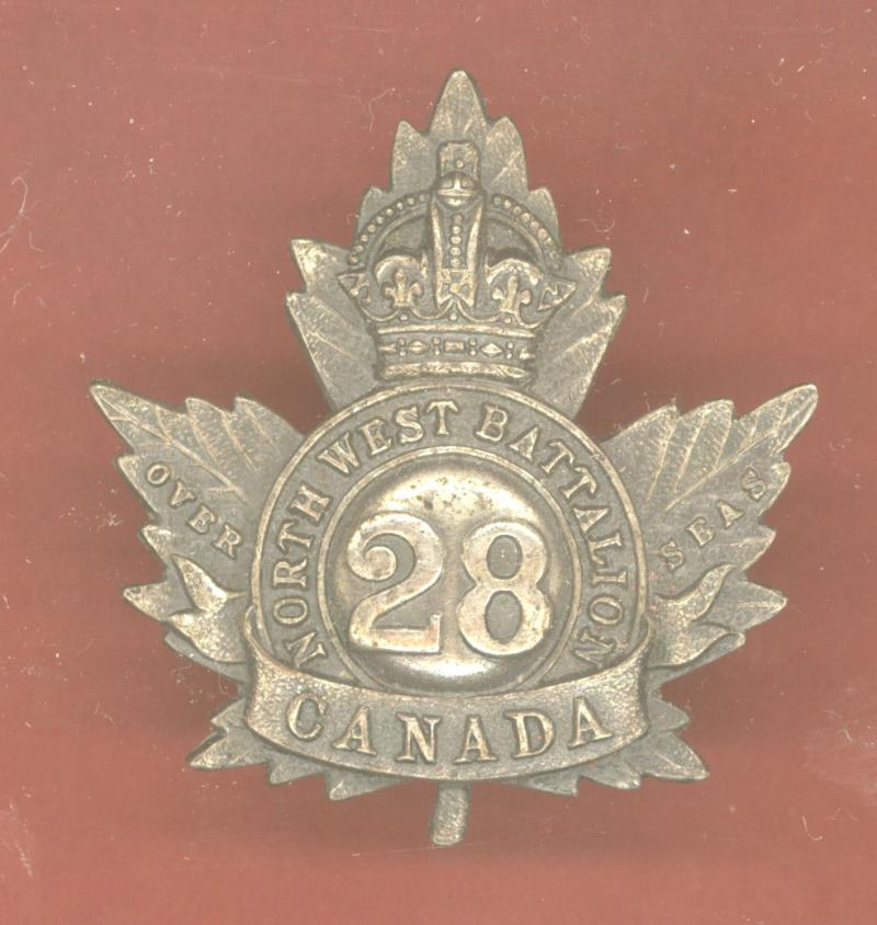 Canadian 28th North West Bn. WW1 CEF Officer's cap badge