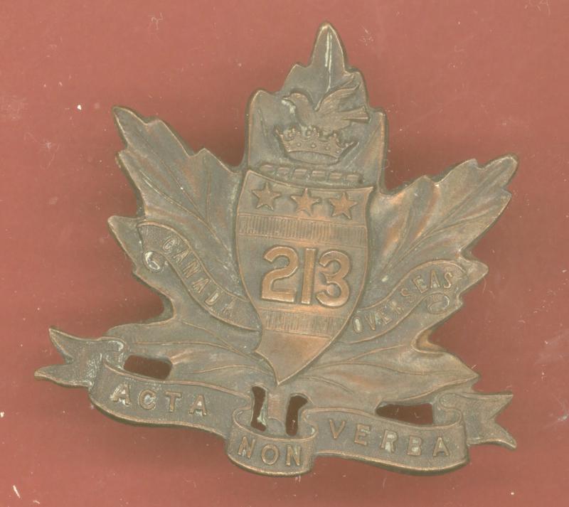Canadian 213th Toronto Americans Bn. WW1 CEF cap badge