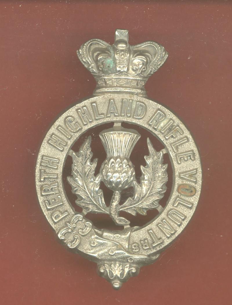 Scottish Perth Highland Rifle Volunteers Victorian glengarry badge