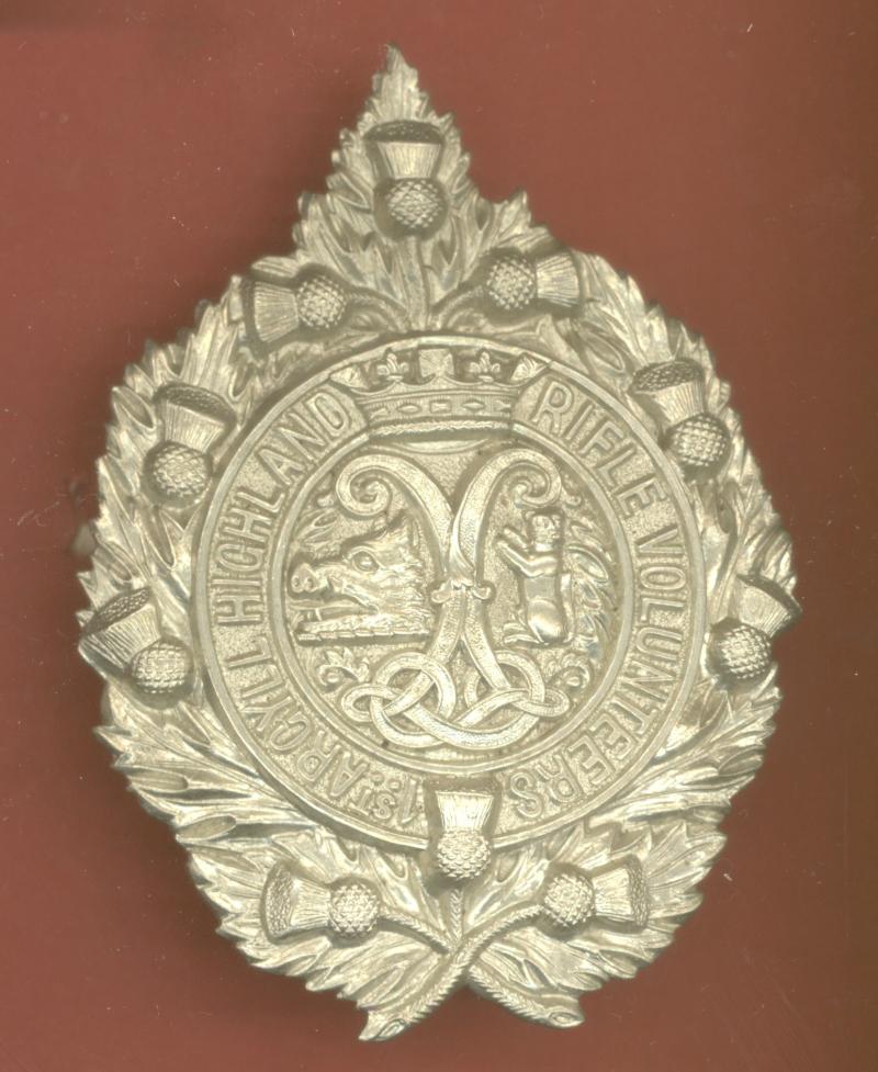 Scottish 1st Argyll Highland Rifle Volunteers Victorian glengarry badge.