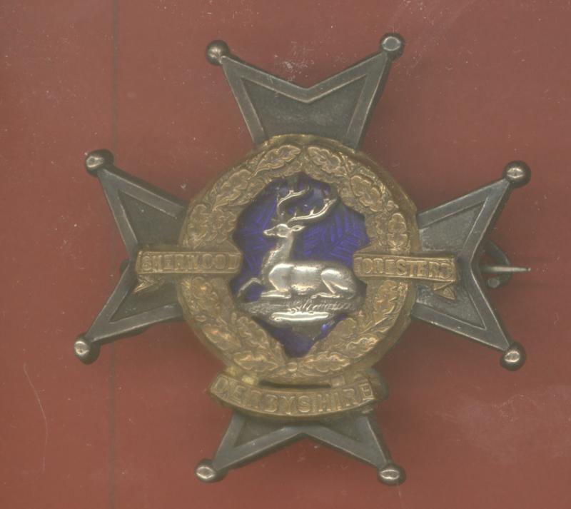 The Sherwood Foresters Derby Regt. Victoian Officer's glengarry badge