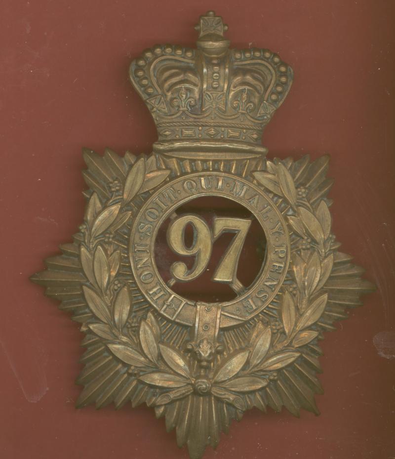 97th Earl of Ulster Regiment of Foot Victorian OR's Helmet plate