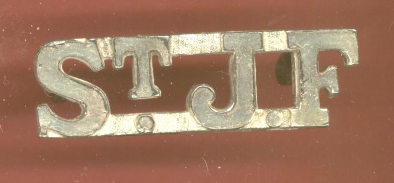 Canadian St. John Fusiliers Officer's shoulder title