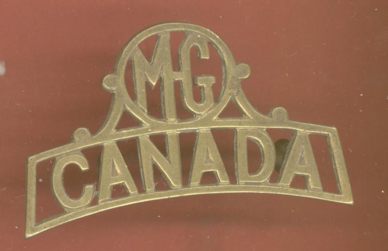 MG / CANADA Canadian Machine Gun Battalion WW1 CEF Shoulder Title