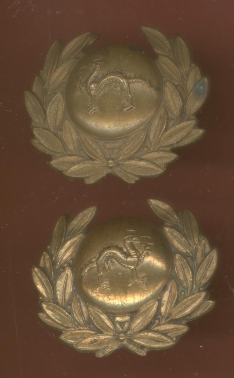 The Border Regiment Victorian OR's collar badges