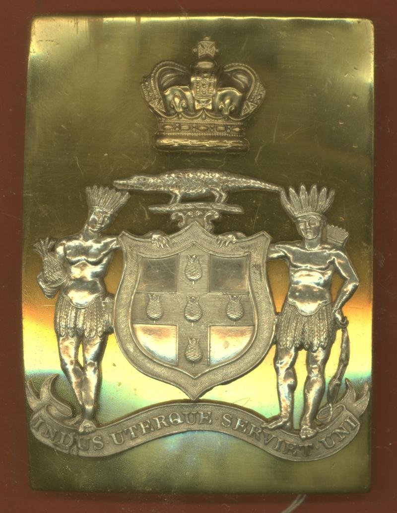British Colonial Jamaica Militia Victorian Officers shoulder belt plate