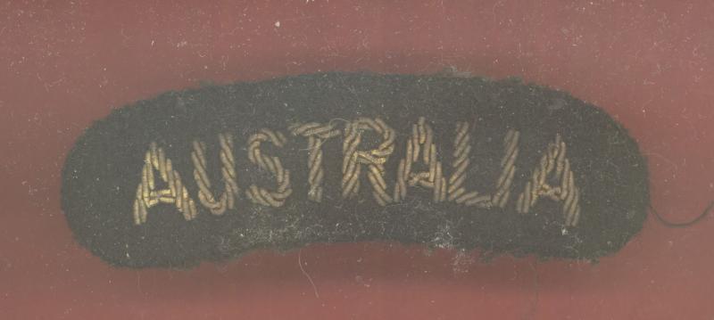 AUSTRALIA Oversea's Officer cloth shoulder title