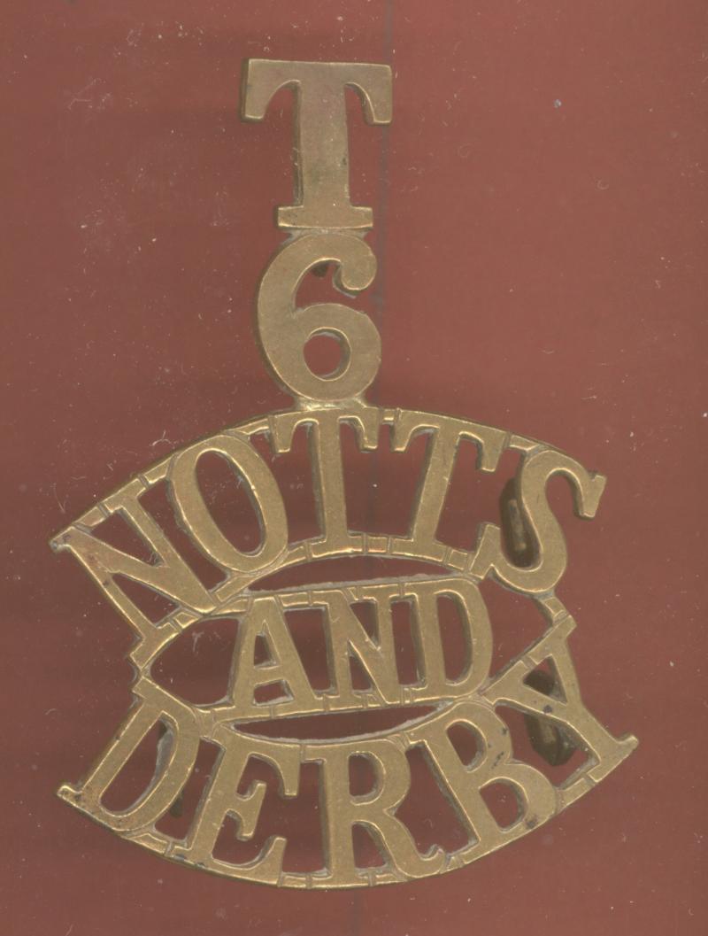 T / 6 / NOTTS & DERBY Sherwood Foresters WW1 shoulder title