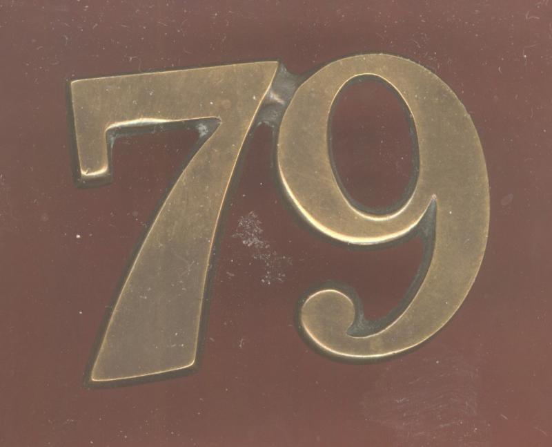 Scottish 79th ( Q.O. Cameron Highlanders)Regiment of Foot Victorian OR’s Pork Pie Hat numerals