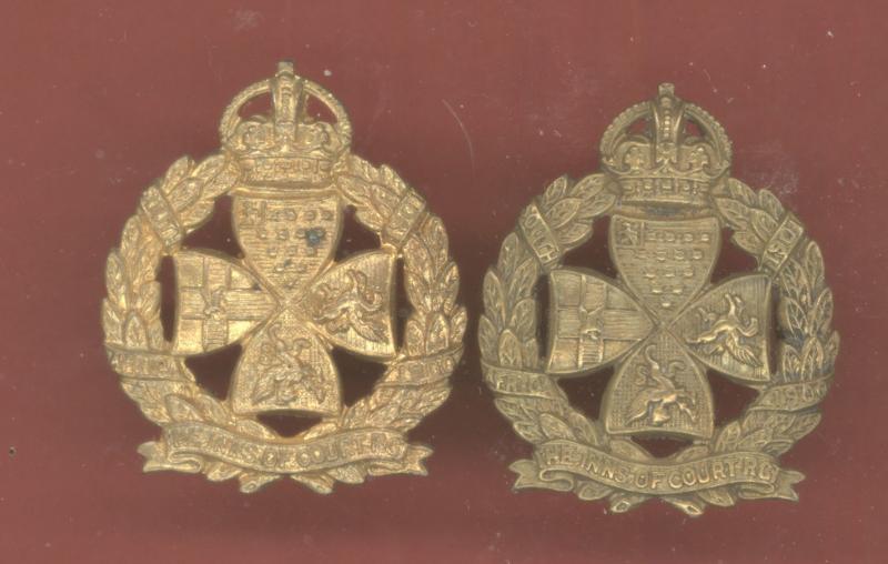 Inns of Court Regiment collar badges