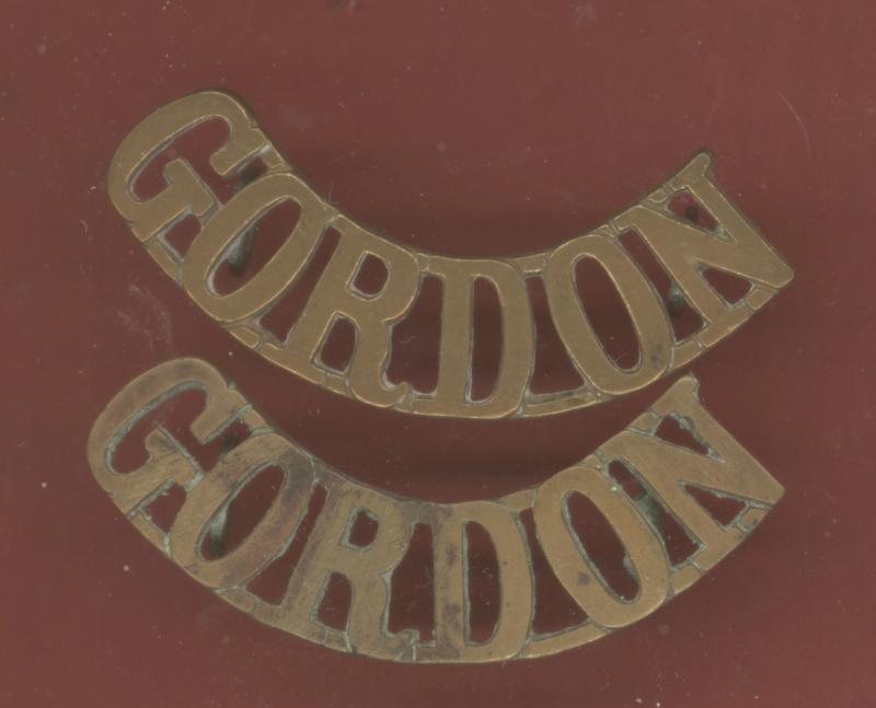 GORDON Gordon Highlanders WW1 shoulder titles