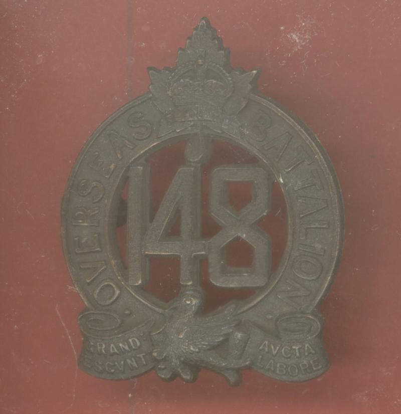 Canadian 148th Montreal Bn. WW1 CEF Officer's  cap badge
