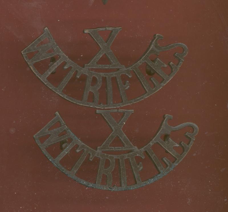 South African X / WIT.RIFLES Witwatersrand Rifles shoulder titles