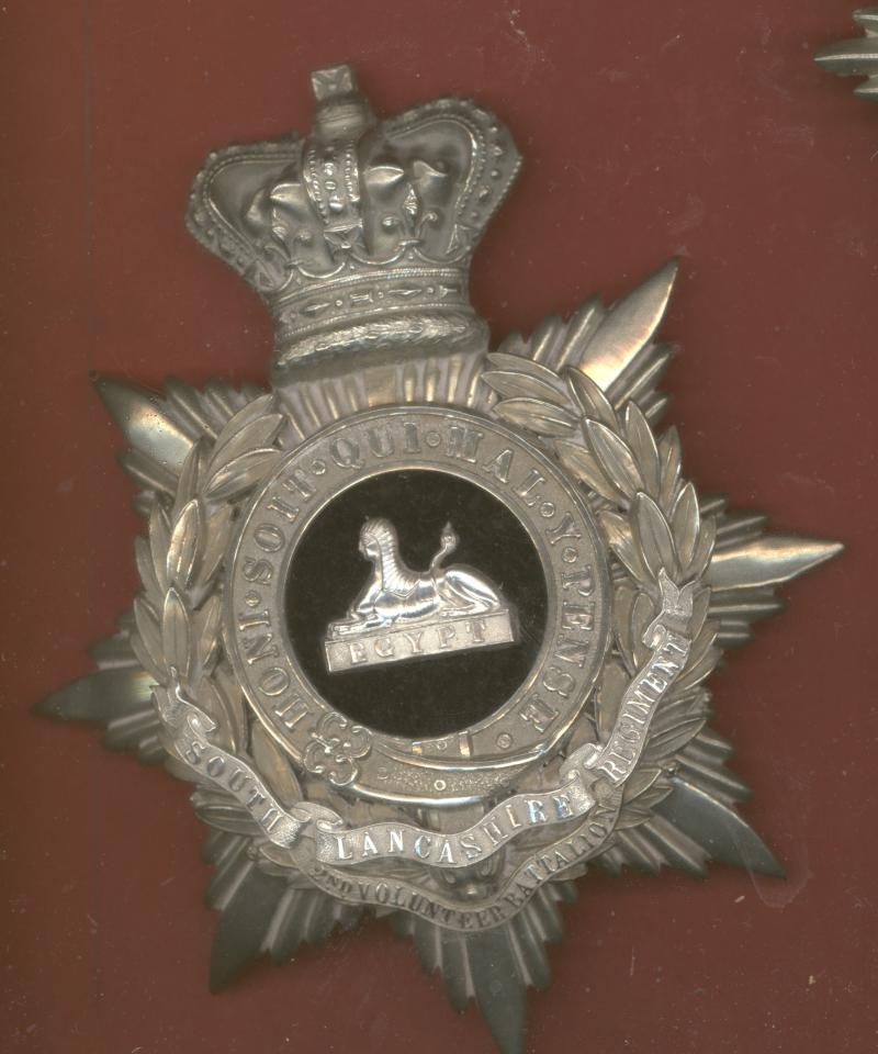 2nd VB South Lancashire Regiment Officer Victorian helmet plate