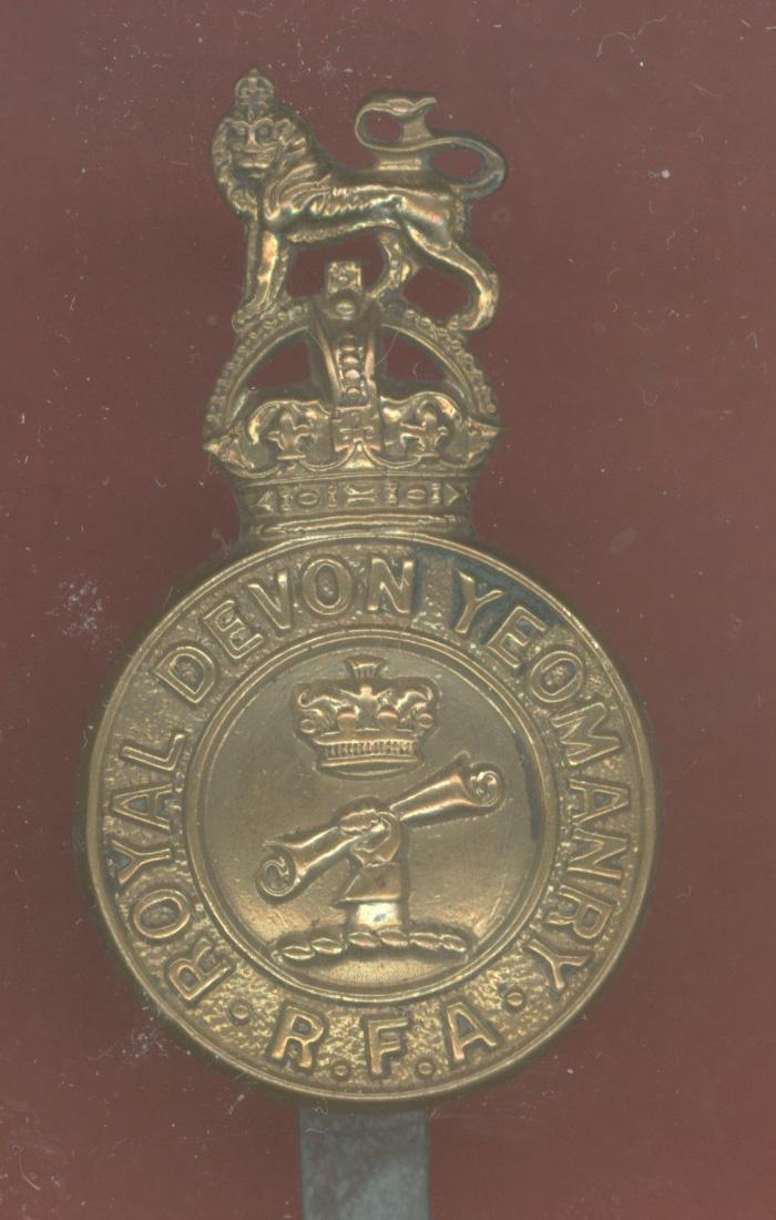 Royal Devon Yeomanry (R.F.A.) OR's cap badge