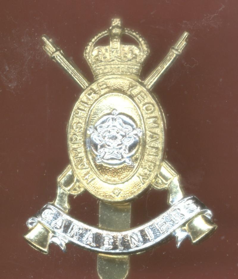 Hampshire Yeomanry Carabiniers staybright cap badge