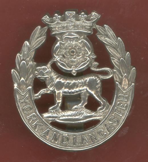 The York & Lancaster Regiment Chrome cap badge