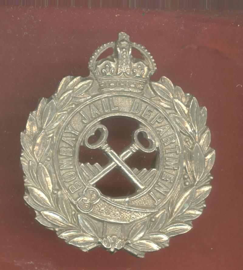 Indian British Colonial Bombay Jail Department  cap badge
