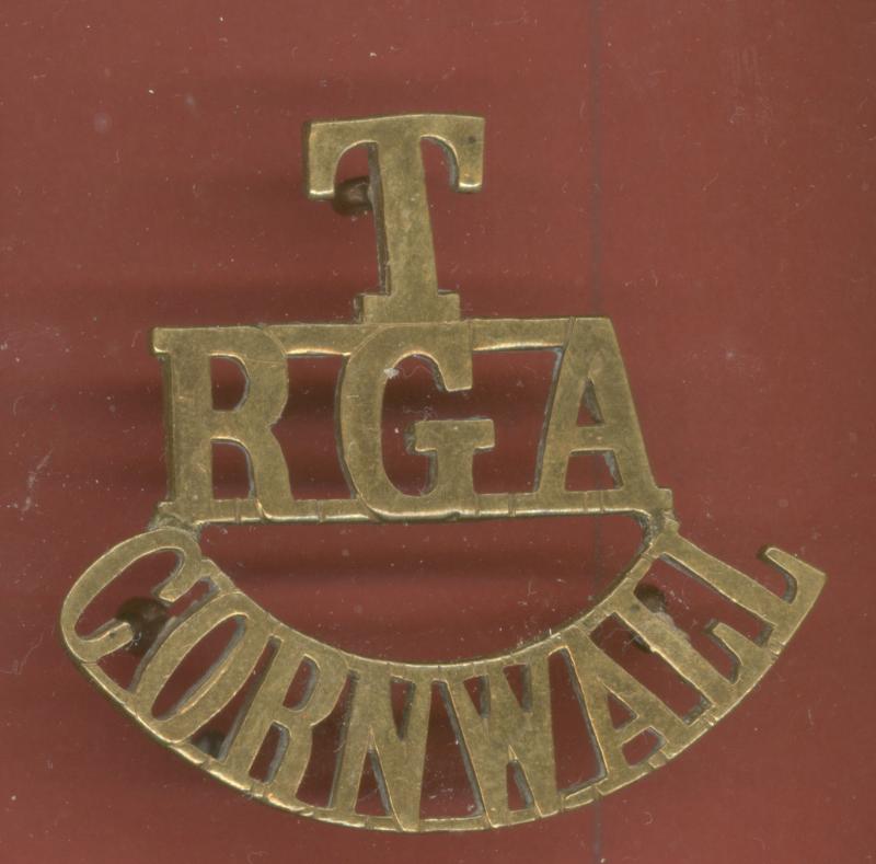 T / RGA / CORNWALL WW1 shoulder title