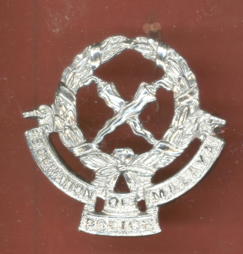 Malayian Federation of Malaya Police cap badge