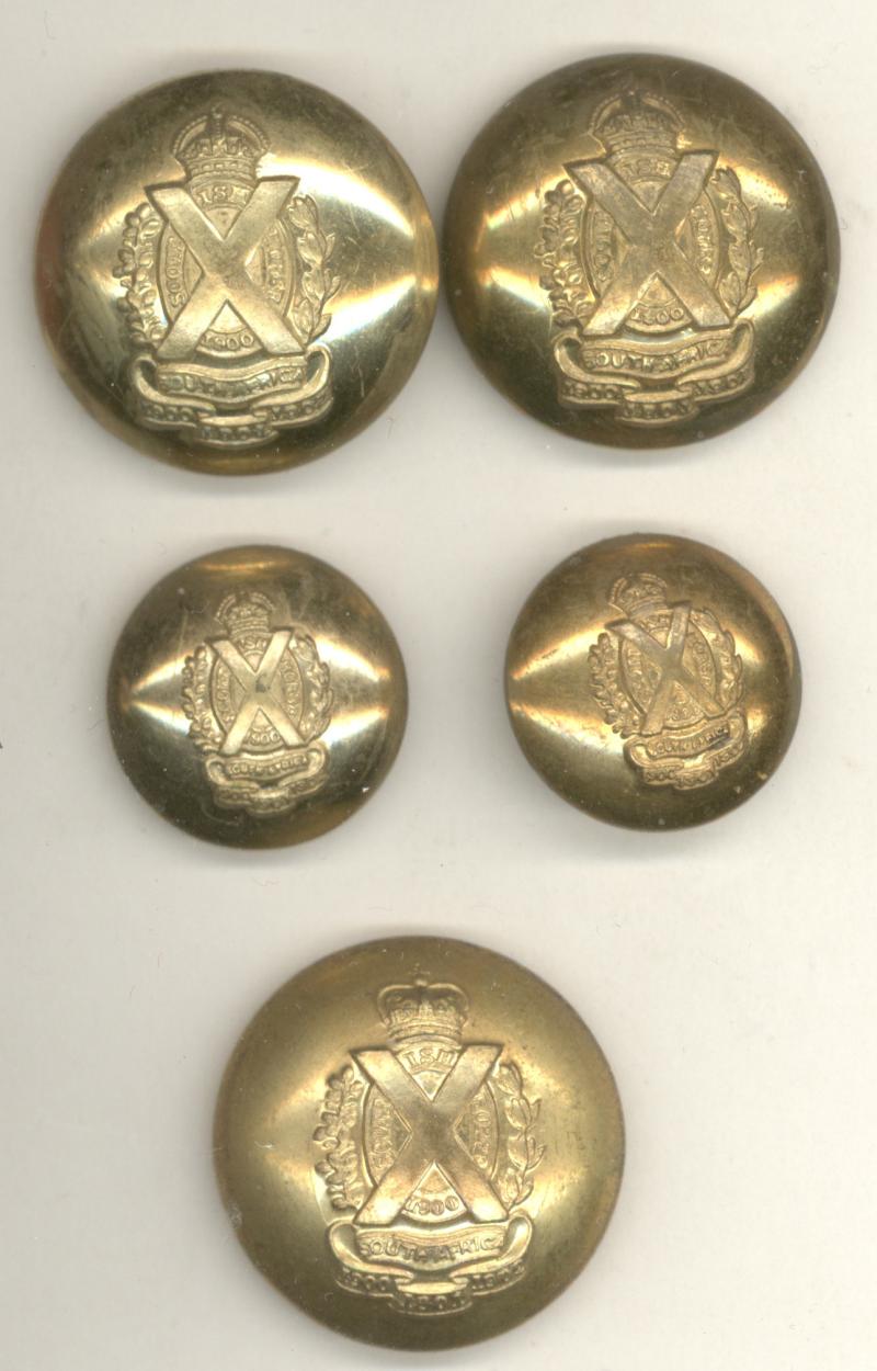 Scottish Horse Yeomanry Cavalry Officer buttons